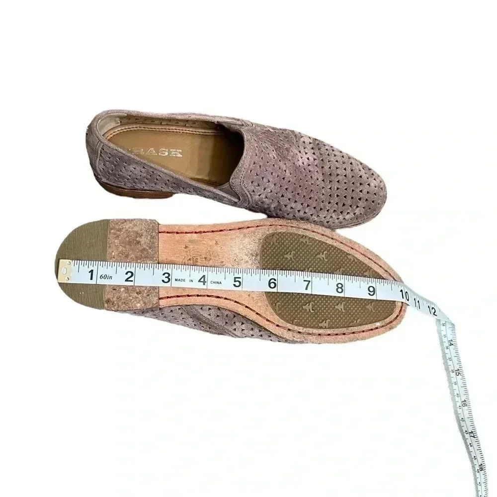 TRASK Ali Perforated Leather Suede Slip On Loafers Flats Women’s Size 7M